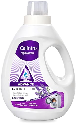 Image of Ultra Wash Liquid Detergent 5000ml - Front Load & Top Load Machine Wash | Calintro LD-Lavender | Gentle on Fabrics, Tough on Stains, Eco-Friendly, Residue-Free, Long-Lasting Freshness