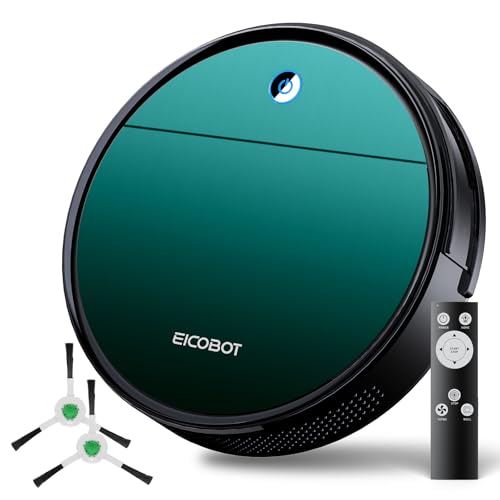 EICOBOT R20 Robot Aspirador Sin WiFi, Superfino y Silencioso, Potente Succión, Detecta Obstáculos, 4 Modos de Limpieza, 130 min Autonomía, Deal para Pelo de Mande Mascotas, Alfombras y Suelos Duros