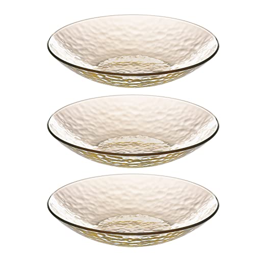 ???????? Toyo Sasaki P-54305ESL-JAN Glass Dish, Grachew, Ball 23, Made in Japan, Dishwasher Safe, Amber, Approx. Diameter 9.3 x 1.8 inches (23.5 x 4.5 cm), Pack of 3