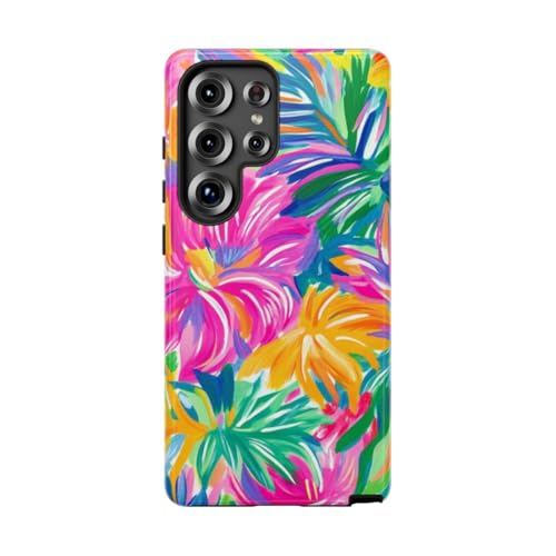 Coque robuste Samsung Galaxy S25 Ultra imprimé floral brillant