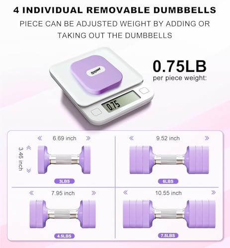 Image of 15LB 20LB 30LB 40LB 50LB Adjustable Dumbbell Set Free Weights Dumbbells Set for Women Men Hand Weights Sets Adjust Dumbbell Weight Sets for Home Gym Exercise Workout Strength Training Equipments
