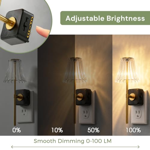 Image of L LOHAS LED Night Lights Plug into Wall,Decor Acrylic Vintage Night Light