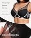 Popilush Minimizer Bras for Women Lace Underwire Bra with Side Support Unlined Full Coverage for Large Bust Balck 36DDD