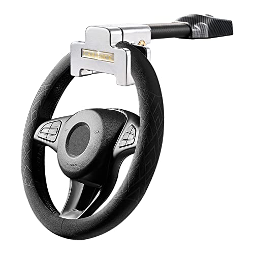 Steering Wheel Lock with Siren, Adjustable for Circular Wheels