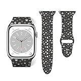 Salelf Cinturino extra lungo per Apple Watch con doppia fibbia, cinturino elastico in silicone, cinturino sportivo alla moda per donne e uomini, compatibile con iWatch serie 9/8/SE