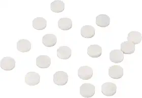 Marcador de posição de guitarra embutido pontos de escala profissional feito em escala branca para guitarra baixo ukulele bandolim banjo 20 peças (6 mm / 0,24 pol.)