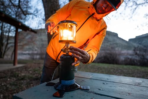Image of Stansport Propane Mantel Lantern - Outdoor Light with Adjustable Brightness, Carry Handle, Ventilated Hood, High-Output, Portable, for Emergency, Backpacking, Camping - Mantels Included