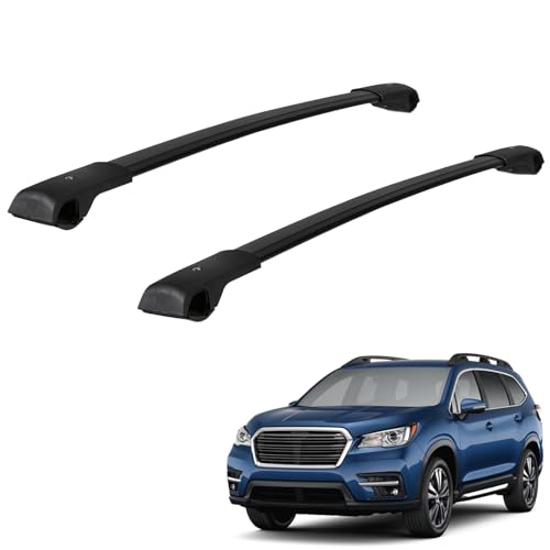 PARTOL Roof Rack Cross Bars fits for 2019-2026 Subaru Ascent with Raised Side Rails Adjustable Aluminum Crossbars Compatible with Rooftop Cargo Basket Carrier Bag Luggage