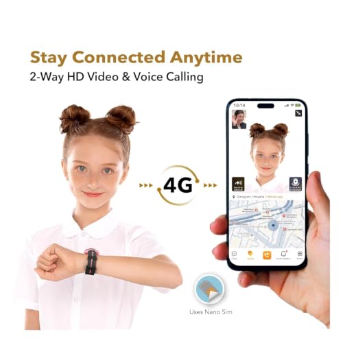 Image of imoo Original Kids Smartwatch Z1, Pink | GPS Tracker, 4G Video & Voice Calls, IPX8 Water Resistance, Advanced Parental Controls, SOS