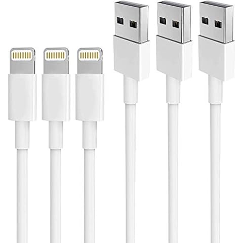 iPhone Charger AUNC 3PACK 6Feed Long Lightning to USB Charging Cable Fast Connector Data Sync Transfer Core Compatible with iPhone 14/iPhone 11/Xs Max/X/8/7/Plus/6S/6/SE/5S iPad Cover