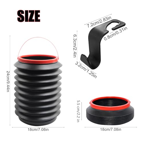 Image of 4L Collapsible Car Trash Can Small Car Trash Bin Pack of 5 Portable Travel Trash Can Car Garbage Can Cup Holder with 2PCS Vehicle Hook for Car Accessories Home Office Camping
