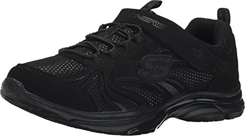 Skechers Kids' Lite Kicks-Class President Sneakers,Black,10.5