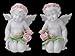 Produktbild Engel Figuren 2er Set Putten mit Rosen - 11,5 cm Deko Engelchen Cherub