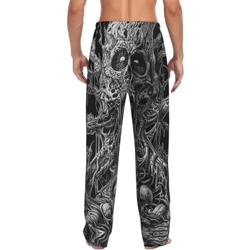 Horror Cartoon Loose Comfortable Pajama Pants For Men With Elastic Waistband Lounge Pants Black3