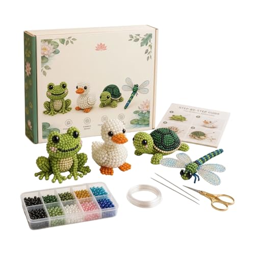 Figuras de animales para manualidades DIY y joyería de perlas hechas a mano para adultos