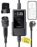 dé Carichino Auto Elettrica APP 3,7kW 15m 6-16A Colonnina Ricarica Schuko