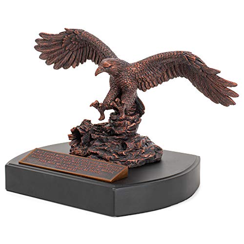 Lighthouse Christian Products Soar Like An Eagle Bronzelike Finish 7 X 5.75 Hand-Cast Resin Mounted Sculpture #TOP14