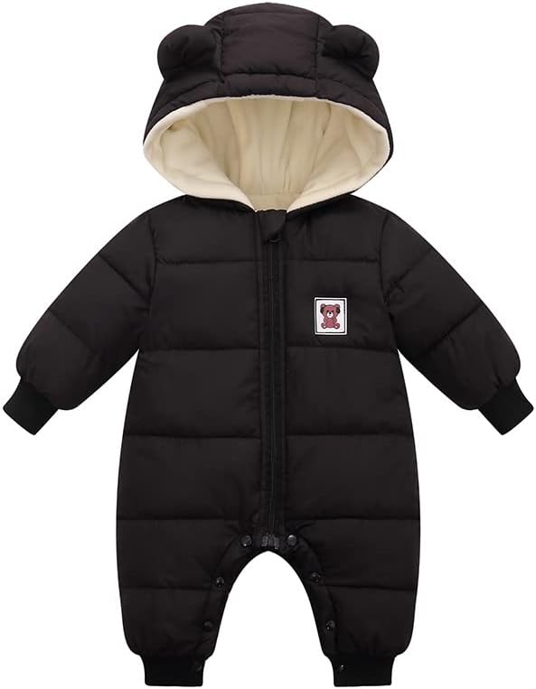 Xifamniy Baby Boy Girl Snowsuit Winter Coat Clothes Outwear Romper Onepiece Hooded Jumpsuit