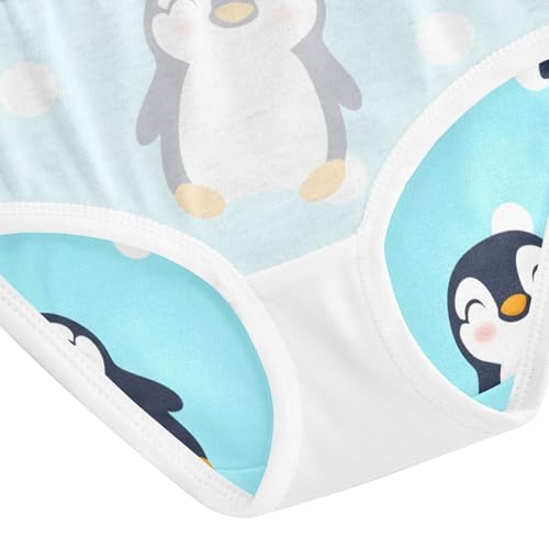 Designer Toddler Girls Underwear 2t Cotton Panties Little Girl Cute Penguins Blue Polka Dots Briefs Kids Undies 5