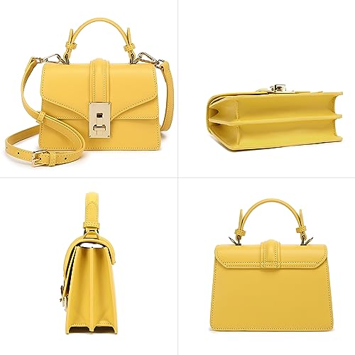 Scarleton Handbags For Women, Crossbody Bags For Women, Structured Mini Satchel Purses, Top Handle Shoulder Bag Mini, H207706 - Yellow #TOP5