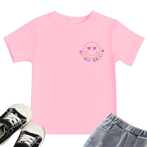 Image of Toddler Big Sister Shirts in My Big Sister Era Girl Graphic T-Shirt Casual Toddler Infant Girls Outfits