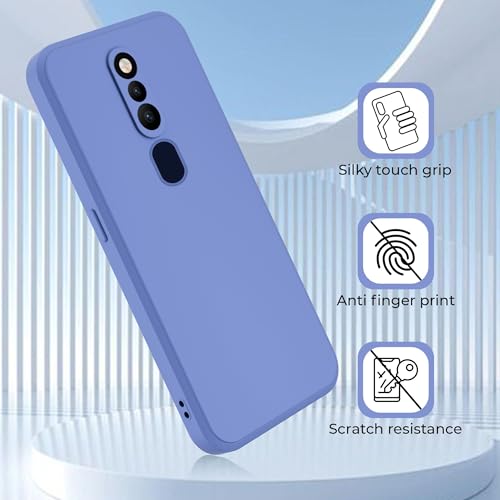 Image of A rtistque Back Cover Case for Oppo F11 Pro with Camera Protection | Shockproof TPU | Stylish Protective Design | Slim Fit | Ultra Matte | Oppo F11 Pro Back Cover - Blue