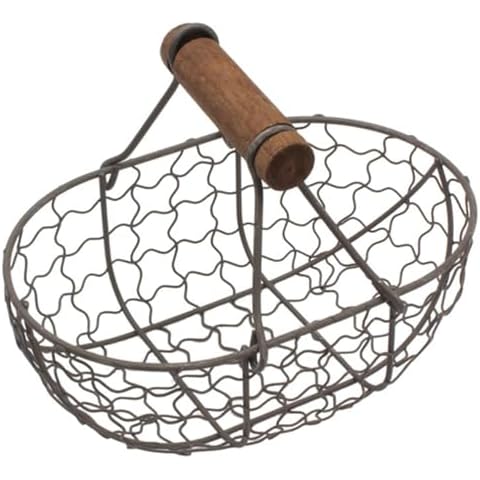 Vintage Metal Egg Holder with Handle Cover