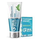 Tooth Sensitivity Treatment Bundle: Remineralizing Nano Hydroxyapatite Toothpaste Fluoride Free & CrystLCare Biorestorative Sensitive Teeth Dental Strips for Enamel Remineralization and Lasting Relief