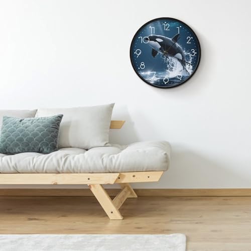 Reloj de pared analógico silencioso 10 pulgadas redondo miniatura 4