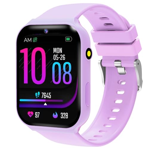 Smartwatch Bambini, 1.83' Orologio Smartwatch Bambini Fitness Tracker con 18 Giochi Fotocamera Contapassi Sveglia Monitor del Sonno Impermeabile Regali di Natale e Compleanno per Ragazza Ragazzo
