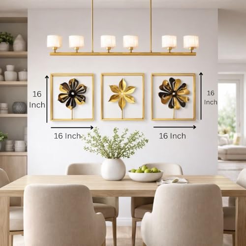 Image of Framing Hub Iron Handcrafted Leaf Metal Wall Art | Multicolor Stylish Abstract Wall Frame Decor for Living Room, Bedroom, Drawing Room Home Decoration (Size 16x16 Inch)