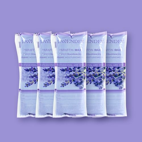 NOVAL Paraffin Wax Refills – Hydrating & Relaxing, 6 Pack (1LB Each) Lavender Scented Wax Blocks for Hands and Feet Spa Bath, Nourishing Care for Dry Cracked Skin