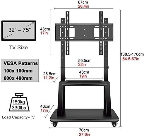 Soporte móvil para TV ajustable con ruedas miniatura 2