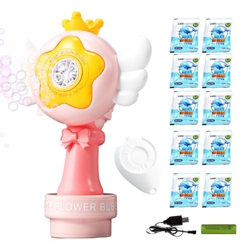 Máquina de burbujas para coche, funciona con pilas, con LED recargable, rociador de espuma para coche, baño, festival, piscina, césped, cumpleaños, jardín, Navidad, juego sensorial para boda