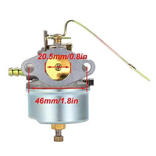 632615 Carburetor +30727 Air Filter/Spark Plug for Tecumseh 632589 632615 632208 631827 631068A Fits H30 H35 Engines with Gasket Carb - Thumbnail 3