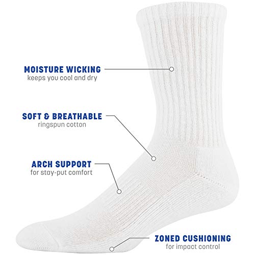 Gildan Men's Active Cotton Crew Socks, 10-pairs2