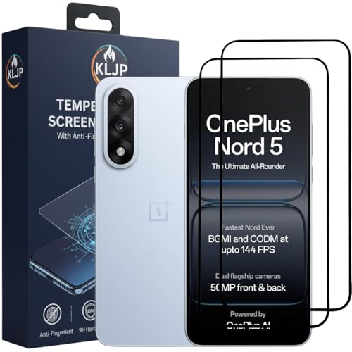 Image of Military-Grade Gorilla Tempered Glass For OnePlus Model930669 With Installation Kit | Edge to Edge Coverage | Black (Pack Of 2)