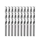 EU_HOZLY 3.175X3.175X22mm Zwei Flöten VHM Micro End Fräser CNC Holz Gravierwerkzeuge Spiral Router Bits Packung mit 10