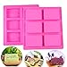 2Pack Stampi per sapone in silicone 6-Cavity torta teglie per pane Soap Mold rettangolare da forno stampo per cioccolato Cheesecake dolci, biscotti, cubetti di ghiaccio, resina Mold