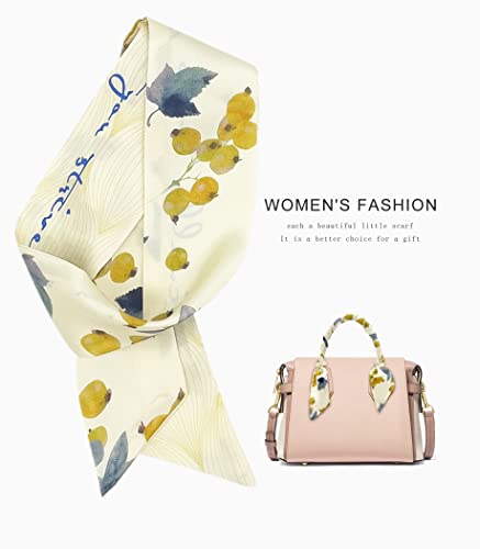 Women's Designer Neckerchief Handbag Handle Ribbon Fashion Scarf Summer Fruit Printed Hair Tie2