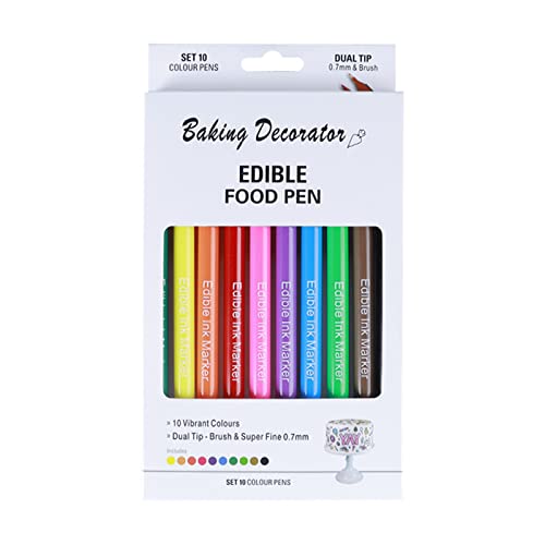 Rotulador de pigmento comestible de doble cabeza para decoración de pasteles, herramienta de pintura de galletas, accesorios para hornear
