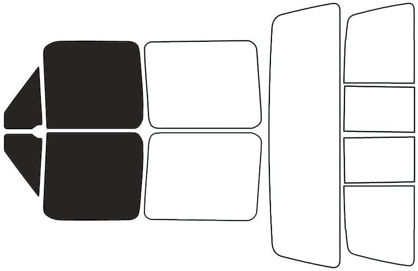 Rvinyl Window Tint Kit Compatible with Ford F-250 1992-1996 4 Door - Black 20% - Single Ply No Bubble Film - Do it Yourself Vehicle Front Precut Kit