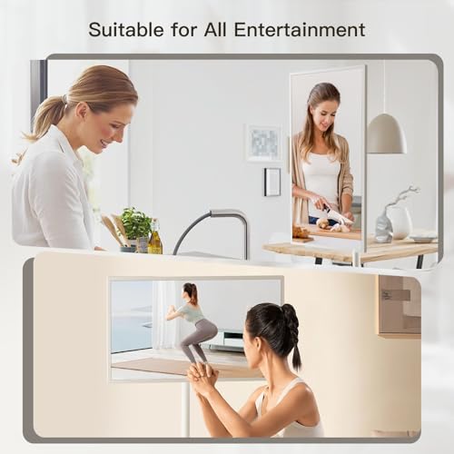 Image of 32-Inch Portable Touch Screen Monitor, 1080P Portable TV on Wheels with 13MP Integrated Camera, 6G RAM+128G Storage, Android OS, Built-in Battery(6-7H), Full Swivel Rotation, Voice Remote Control