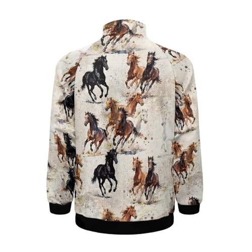 Image of Men's Lightweight Jackets Casual Full Zip Fleece Jacket Men Coats Fashion Long Sleeve Sweatshirt