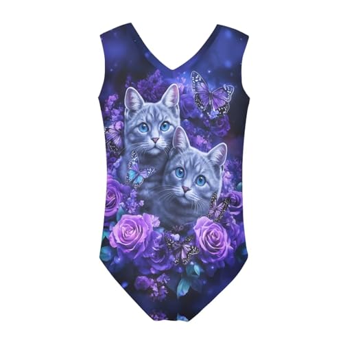 Image of Girls Bathing Suit Size 3-14 Swimsuits for Girls One-Piece Swimwear Summer V-Neck Sleeveless