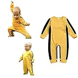 VARWANEO Baby Classic Yellow Bruce Lee Romper Clothes Boys Classic Toddler Infant Jumpsuit