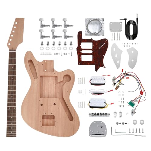 Fistrock DIY Guitar Kit JM Style Mahogany Body and Neck Rosewood Fretboard | 6 String Right Handed...