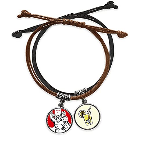 Bracelet corde rouge communiste en cuir le cadeau idéal pour militant