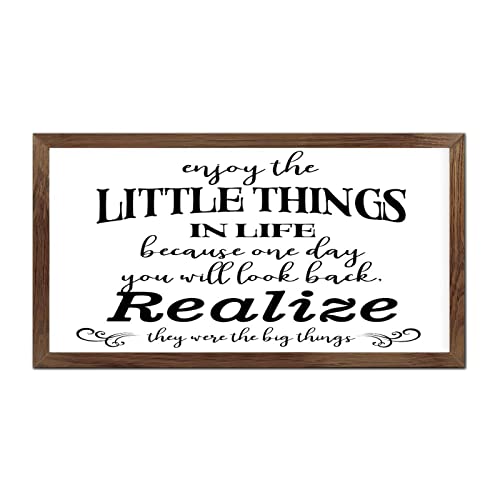 Plaque en bois encadrée vintage déco murale rustique maison