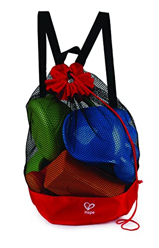 image for Hape Big Beach Toy Essential Set with Durable Mesh Bagpack| 10 PCs Bea